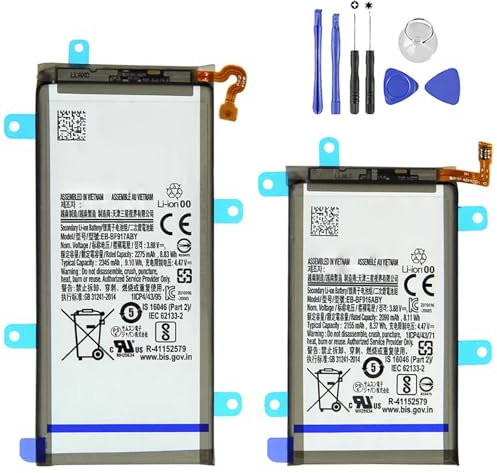 Batterie compatible pour Samsung Z FOLD 2 EB-BF916 + EB-BF917 (deux modèles) SM-F916B + kit tournevis