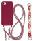 Galful Handykette Handyhülle für iPhone 16e Hülle mit Armband,Necklace Schutzhülle iPhone SE 4 Case mit Band Kordel zum Umhängen Verstellbarer Nylon Lanyard Halskette Silikon Case Cover-Rot