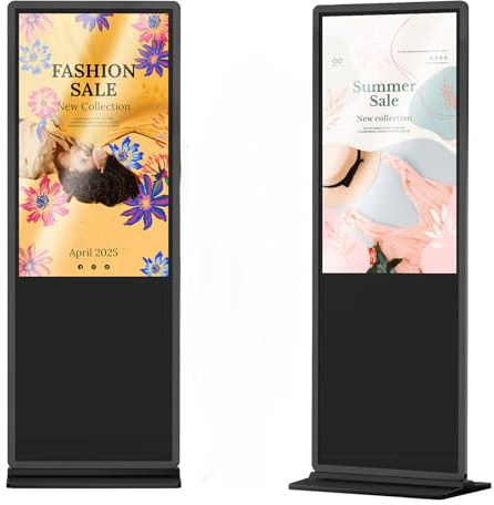 Digitaler Kundenstopper, Werbedisplay Digital, Digitale Werbetafel, Vertical Monitor, IPS HD LCD Bildschirm, Digital Signage, Smart Monitor, Interaktive Anzeigetafel (Kein Touchscreen, 65 Zoll)