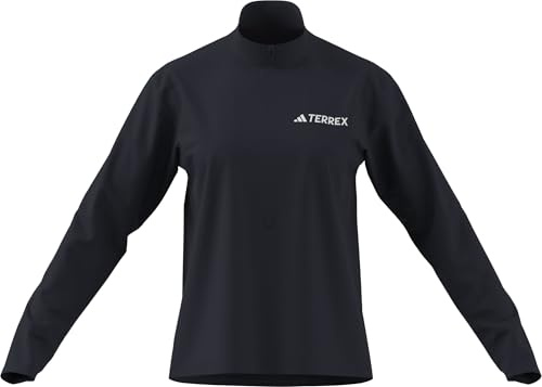 adidas Women's Terrex Multi Climacool Half Zip Long Sleeve, Legend Ink, XXL