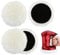 Polishing Pads 125 mm, Pack of 4 Lambswool Polishing Pads, Polishing Hoods, Polishing Attachment, Compatible with Bosch Random Orbital Sander, for Car, Car Headlights, Cork Floors, White