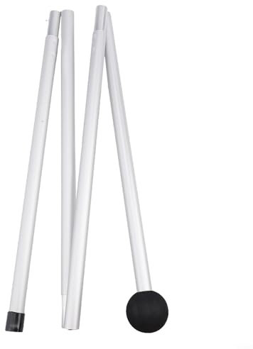 Asta di supporto pieghevole per tenda da spiaggia, in alluminio, per campeggio, escursionismo, feste all'aperto, zaino in spalla, portatile, antiruggine, leggera, 1,6 m/2 m, palo telescopico (testa