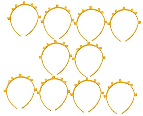 TOPPERFUN 50stücke Knicklicht-haarreifen Fluoreszierende Kopfschmuck Schicke Party-requisiten Gelb