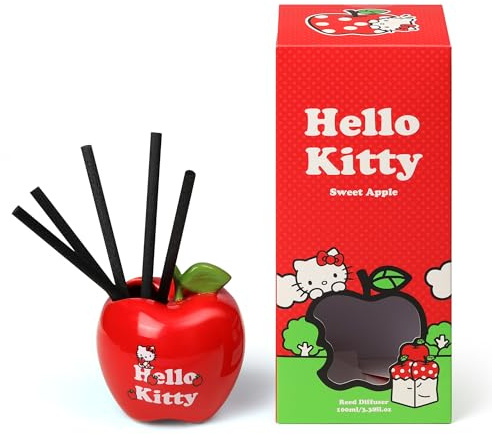 Hello Kitty Apple Shaped Reed Diffuser 100ml – Cute Decorative Home Fragrance Gift