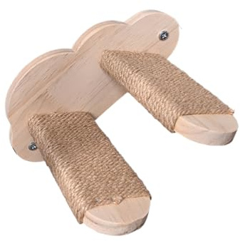 Xvilmaun Katzenleiter Für Wandmontage - Schwebende Kletterleiter aus Holz für Katzen,Gut Befestigte Möbelstufen Kätzchen Etagen Liegeflächen Für Wohnung Haus Innenbereich