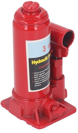 Dpofirs Cric-Bouteille Hydraulique soudé de 3 Tonnes avec Poignée de Pompe pour Camion, Charge Maximale de 3 T pour la Construction en Acier de Garage Domestique