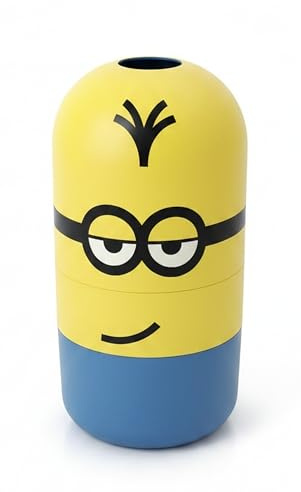 Solent Plastics Minions Kids Storage Box with Lid – 10L Stackable Toy Storage Container Featuring Kevin from Despicable Me – Easy Open Plastic Organiser for Toys, Books & Bedroom Storage – Yellow