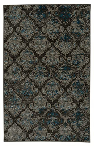 Linon Vintage Collection Clara Teppiche, synthetisch, 60 x 90 cm, Grau