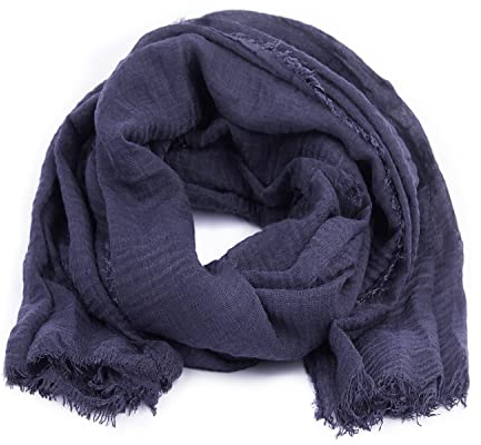 Karl Loven Halstücher Damen - Halstuch - Zerknittert - Pashmina - Schal - Hals, Marineblau