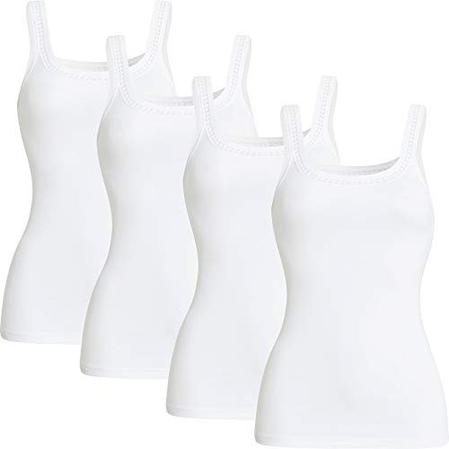 Con-ta Damen-Unterhemd 4er-Pack weiß Größe 54