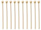 BENECREAT 300PCS 18K Real Gold Plated Ball Head Pins, 20MM/0.8 Ball End Headpins for DIY Jewelry Findings Making Earrings Bracelets Necklaces Chains - 0.6mm/0.025 Thick