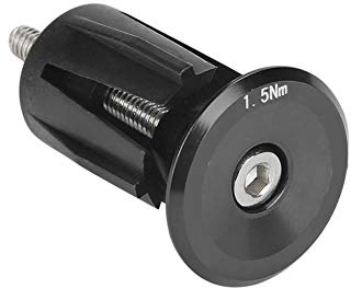 Lenkerendkappen für Fahrradlenker, aus Aluminiumlegierung, für MTB-Lenker, Rennrad (schwarz)