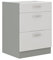 Kuechen-preisbombe Unterschrank 60 Bianca Weiss Hochglanz + Grau Vollauszug Soft-Close Küche