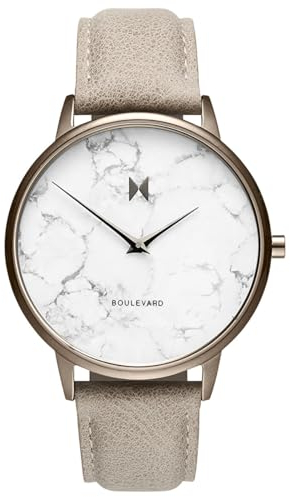 MVMT Analog Quarzuhr für Damen mit Graues Lederarmband - D-MB01-TIMA