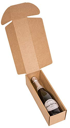 Only Boxes, Packung mit 4 Etuis für 1 Flasche, Karton für Champagner oder Champagner, farbige Box, Geschenkkarton für Flaschen