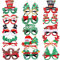 URATOT 15 Stile Weihnachten Glitzer Party-Brillenrahmen Weihnachtskostüm-Brillen Weihnachts-Party-Brillen für Partybedarf für die Feiertagsfeier.