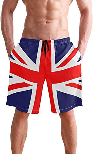 Eslifey Herren Badeshorts mit Union Jack-Flagge, Größe L Gr. Verschiedene Größen, multi