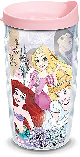 Tervis Made in USA Double Walled Disney - Princess Group Insulated Tumbler Cup Keeps Drinks Cold & Hot, 10oz Wavy, Classic