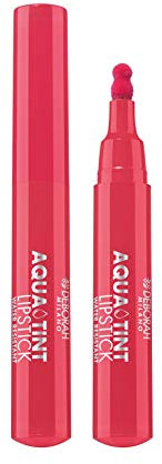Deborah Milano - Aqua Tint Lipstick con Aloe Vera, Tinta Labbra a Lunga Durata N.06 Geranium, Pennarello Waterproof Idratante e Brillante, Dona Labbra Soffici e Satinate, 2.5 gr