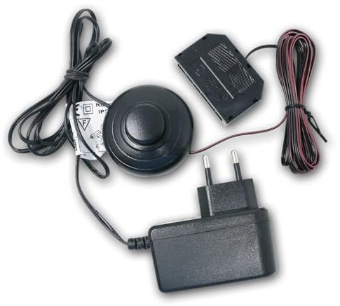 world-trading-net - Alimentatore LED 12V DC 18W, interruttore a pedale, con distributore a 6 vie, mini connettore