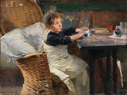 1art1 Helene Schjerfbeck Poster Rekonvaleszenz, 1888 Bilder Leinwand-Bild Auf Keilrahmen | XXL-Wandbild Poster Kunstdruck Als Leinwandbild 40x30 cm