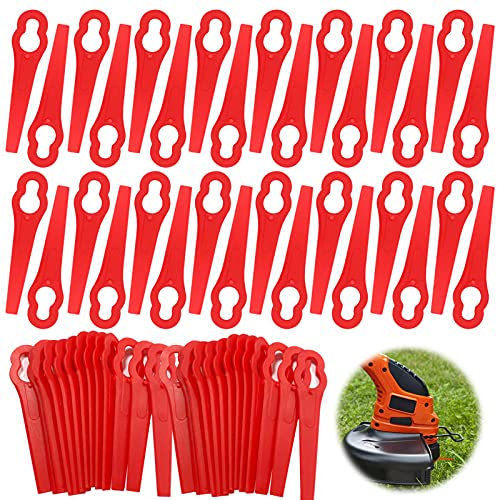 Cuchillas de Plástico Cortacésped,120pcs Cuchillas Cortador de Césped Repuesto,Cuchillas de Plástico Hierba,Cuchillas de Repuesto Rojo,Cuchillas de Repuesto de Plástico,Cuchilla de plástico