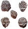 Royal kraft Blumen Hölzern Drucken Stempel (Satz von 5) Henna Stoff Textil Papier Lehm Töpfer Blöcke Htag2223
