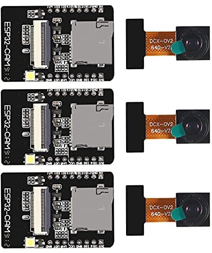 AOICRIE 3pcs ESP32-CAM Development Board, ESP32 CAM WiFi Bluetooth Module Development Board with OV2640 Camera Module for Arduino Raspberry Pi
