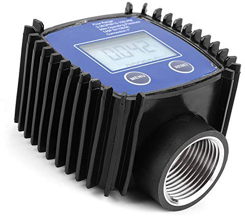 Digitaler Durchflussmesser, 5-120 L/Min 1 Zoll Turbinen-Durchflussmesser mit LCD-Anzeige, 1% Genauigkeit Dieselkraftstoff-Durchflussmesser für Alkohol-Benzin chemische Flüssigkeiten