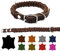 Hundehalsband Fettleder kleine Hunde/große Hunde verstellbar handgeflochten Made IN Germany (XXS 22cm-28cm Breite:15mm, Braun)