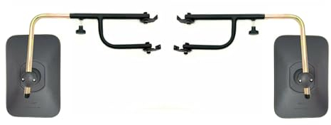 MelTruck® 2x Außenspiegel Spiegel 305x205 Traktor LKW Bagger ø15-28 mm Spiegelhalter SET