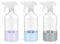 Rionisor Glass Spray Bottles with Silicone Sleeve Protection, Empty 16 oz Refiilable Containers, Reusable Spray Bottles with Adjustable Nozzle for Hair, Cleaning Solutions, 3 Pack Grey&Blue&Purple