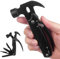 WinGluge 12 in 1 Multitool Hammer, Geschenke für Männer, Papa Geschenk, Werkzeug Gadget, Multitool Camping Zubehör, Camping Zubehör Gadgets, Multifunktionstool Schwarzes für Reparaturen, Wandern
