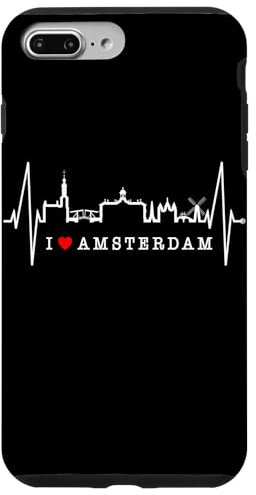 Hülle für iPhone 7 Plus/8 Plus Amsterdam Skyline Niederlande Herzschlag Fan I Love Holland