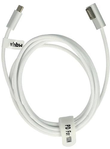 vhbw Adapterkabel USB Typ C auf MagSafe 1 kompatibel mit Apple A1224, A1185, A1181, A1184 Notebook, Laptop - 170 cm, 100 W, Nylongewebe