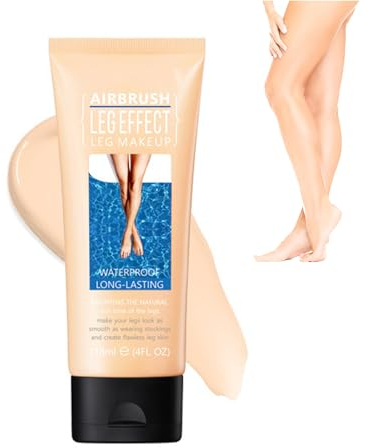 Wasserfestes Bein-Make-up ohne Übertragung, Bein-Make-up-Lotion, wasserfestes Bein-Make-up für Krampfadern, wasserdichte Grundierung für Körper-Make-up, zur Tattoo-Abdeckung (Schönstes Leuchten)