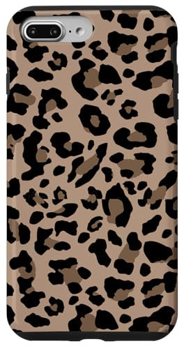 iPhone 7 Plus/8 Plus Leopard Print Stylish Cheetah Pattern Brown Neutrals Beige Case