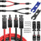 zycBernoi 2M X 2 Solarkabel Zubehör Set, 4MM² Solarkabel Verlängerungskabel, Solarkabel Y-Verteiler, PV Kabel, IP67 Photovoltaik Kabel mit Solarstecker
