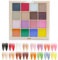 EnMart 16 Colors Soild Nail Gel Palette, Aurora Mirror Nail Glitter Powder, Nails Gel Polish Pigment Nail Art Decorations, Metallic Nail Glitter Powder for Nail Art Decoration Nail Salon(02)