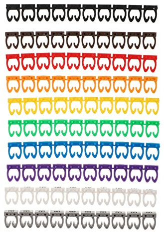 OSALADI 100pcs Number Tube Wire Cable Markers 0-9 Cord Identification Tag Cable Management Color Label Charger USB Cable Electrical Cord Management Cable Tags Numbered Plastic