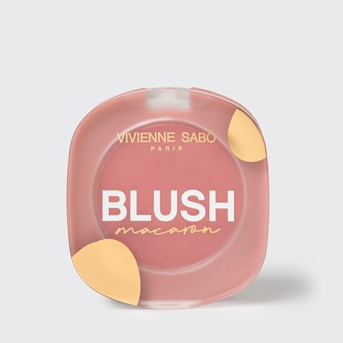Vivienne Sabo - Matte Face Blush “Macaron” (Soft Pink) – mattes, seidiges Rouge mit weicher Textur, leicht verblendbar, zarter Rosé-Ton für frische, natürliche Wangenfarbe