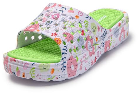 JOMIX Chanclas Mujer Verano Sandalias Zapatillas Casa Adultos Piscina Playa Baño Goma EVA SD9492, Verde, 36 EU