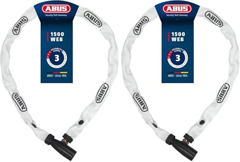 ABUS Kettenschloss 1500 Web – Fahrradschloss aus Spezialstahl – 4 mm dicke Rundkette - ABUS-Sicherheitslevel 3