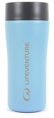 Lifeventure One-Touch Thermal Mug, 360° Push-Click Commuter Lid, 350ml, Blue