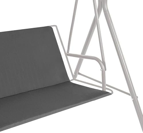 GREMEX Ersatzbezug Hollywoodschaukel 108 x 160 cm - Strapazierfähig Hollywoodschaukel Sitzbezug - Wetterbeständig Ersatz Schaukel Bezug - Sitzkissen für Hollywood Schaukel - Graue Schutzhülle