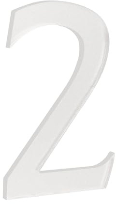 HASWARE 4-Inch Self-Adhesive House Number - Waterproof and Weather-Resistant - Easy Installation for Home Mailbox Post Door (Silver, 2)