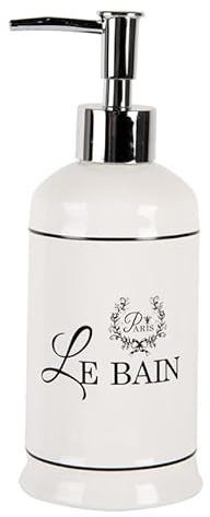 Le Bain Pump Soap Dispenser Holder Black & White Ceramic Bathroom