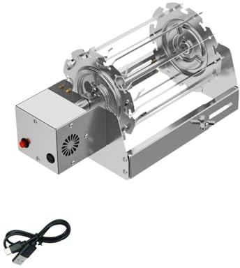 Uadme Barbecue alla griglia automatico con spiedini rotanti (versione plug-in) con porta di ricarica USB Tipo C
