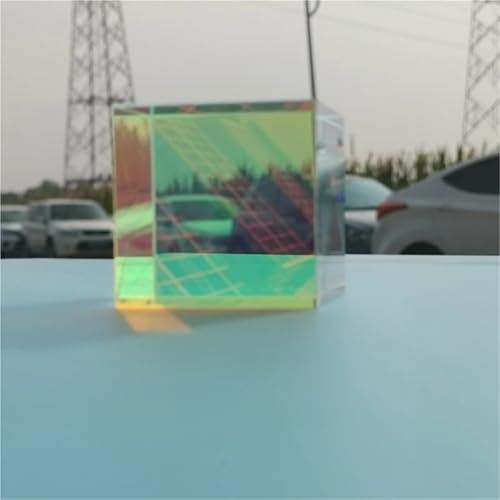 Optisches Kristallglas, dichroitisches Glas, Farbprisma – 45 mm K9, sechsseitiger Regenbogenwürfel for Unterricht und Experimente