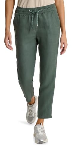 Cecil Slim Leg Hose im Causal Fit aus Leinen just Khaki S